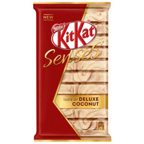 Шоколад KitKat Senses Taste of Deluxe Coconut молочный и белый, 112 г