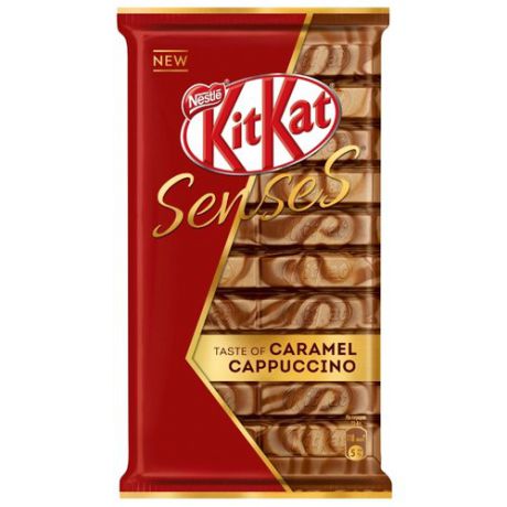 Шоколад KitKat Senses Taste of Caramel Cappuccino молочный и белый, 112 г