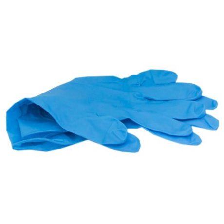 Перчатки Aviora Нитриловые, 50 пар, размер S, цвет синий