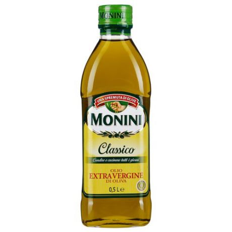 Monini Масло оливковое Classico, стеклянная бутылка 0.5 л