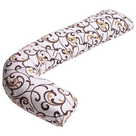 Наволочка Body Pillow на подушку для беременных L бежево-золотой