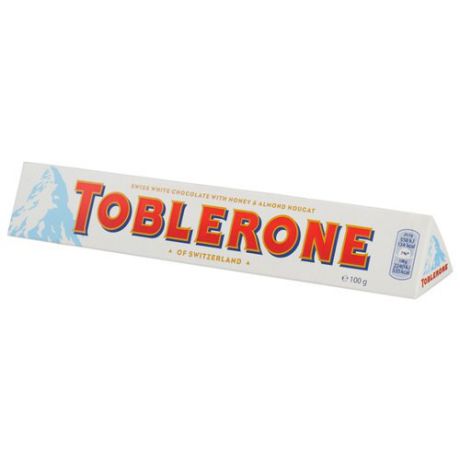 Шоколад Toblerone белый с медом и миндальной нугой, 100 г