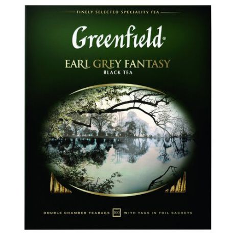Чай черный Greenfield Earl Grey Fantasy в пакетиках, 100 шт.