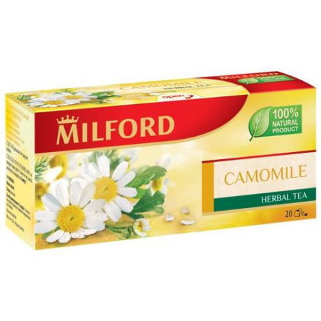 Чайный напиток травяной Milford Camomile в пакетиках, 20 шт.