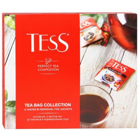 Чай Tess Tea bag collection ассорти в пакетиках подарочный набор, 60 шт.