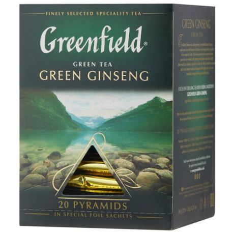 Чай улун Greenfield Green Ginseng в пирамидках, 20 шт.