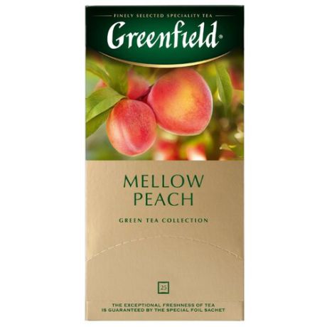 Чай зеленый Greenfield Mellow Peach в пакетиках, 25 шт.