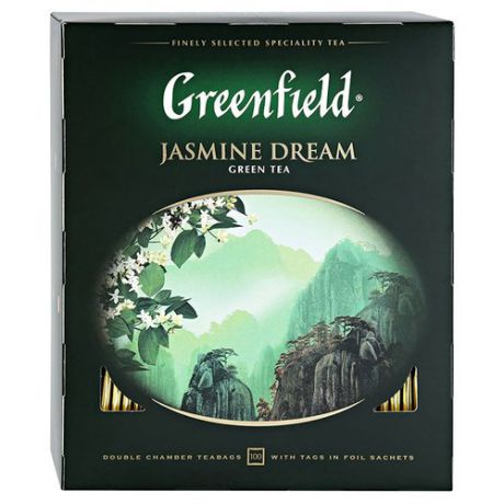Чай зеленый Greenfield Jasmine Dream в пакетиках, 100 шт.