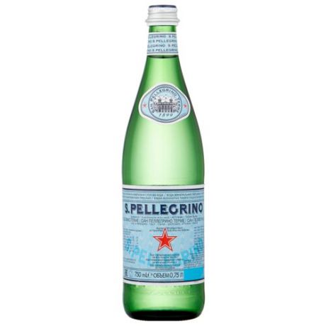 Минеральная вода San Pellegrino газированная, стекло, 0.75 л