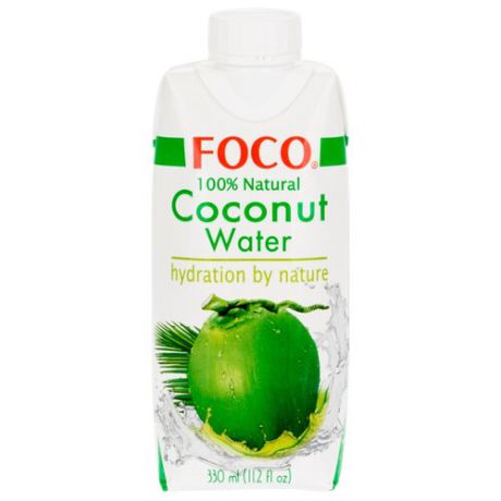 Вода кокосовая FOCO Original, без сахара, 0.33 л