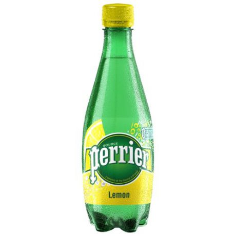 Минеральная вода Perrier газированная, со вкусом лимона, ПЭТ, 0.5 л