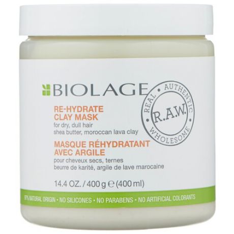 Biolage Маска для сухих, тусклых волос Re-Hydrate R.A.W., 400 мл