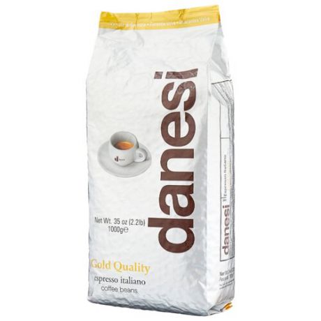 Кофе в зернах Danesi Gold, мягкая упаковка, арабика, 1 кг