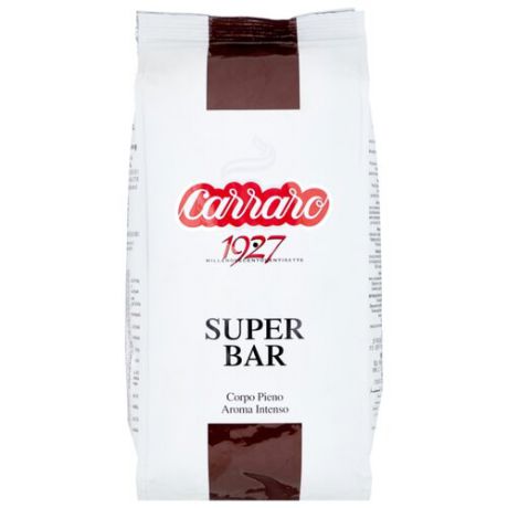 Кофе в зернах Carraro Super Bar, арабика/робуста, 1 кг
