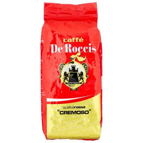 Кофе в зернах De Roccis Rossa Cremoso, арабика/робуста, 1 кг