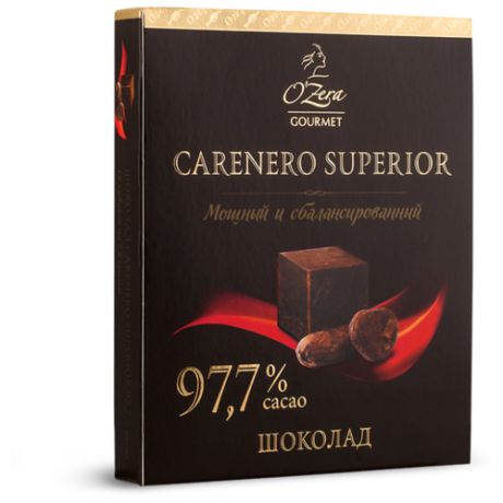 Шоколад Озерский сувенир горький порционный Carenero Superior 97.7% какао, 90 г
