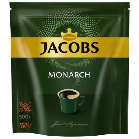 Кофе растворимый Jacobs Monarch, пакет, 500 г