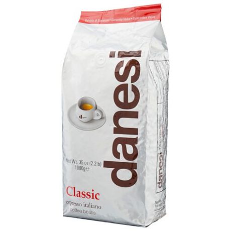 Кофе в зернах Danesi Classic, мягкая упаковка, арабика/робуста, 1 кг
