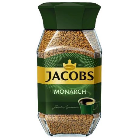 Кофе растворимый Jacobs Monarch, стеклянная банка, 190 г