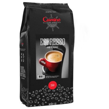 Кофе зерновой Camino del Mar Espresso, арабика/робуста, 250 г