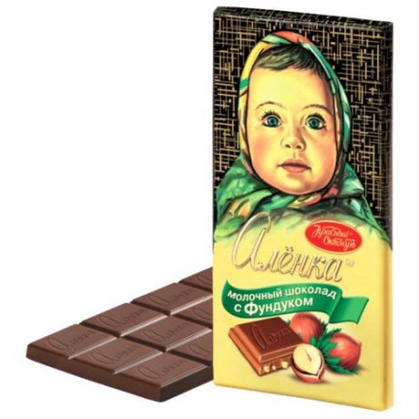 Шоколад Алёнка молочный с дробленым фундуком, 100 г
