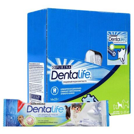 Лакомство для собак Dentalife Уход за полостью рта для средних пород, 23 г х 14 уп. (шоу бокс)