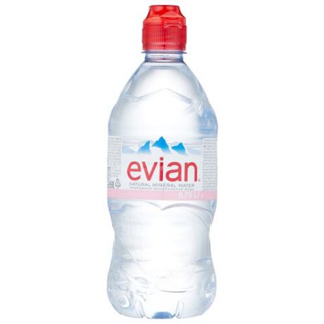 Вода минеральная Evian негазированная, спорт ПЭТ, 0.75 л