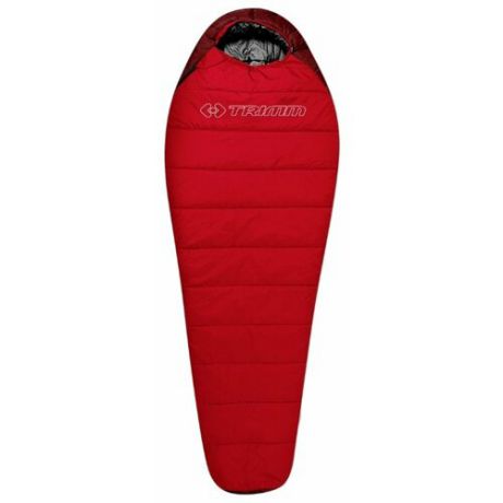 Спальный мешок TRIMM Sporty 185 red/dark red с левой стороны