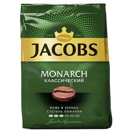 Кофе в зернах Jacobs Monarch классический, арабика/робуста, 430 г