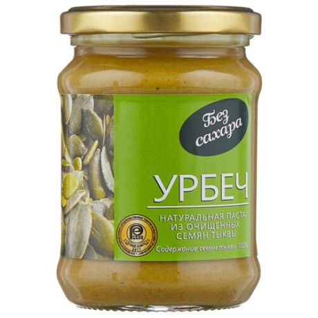 Биопродукты Урбеч натуральная паста из очищенных семян тыквы, 280 г