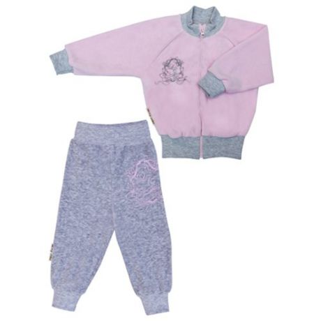 Комплект одежды lucky child размер 20 (62-68), розовый