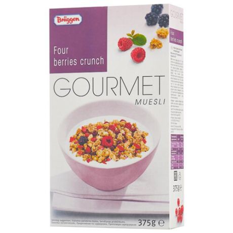 Мюсли Bruggen Gourmet хлопья с лесными ягодами, коробка, 375 г