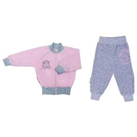 Комплект одежды lucky child размер 28 (98-104), розовый