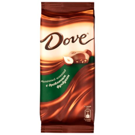 Шоколад Dove молочный с дробленым фундуком, 90 г