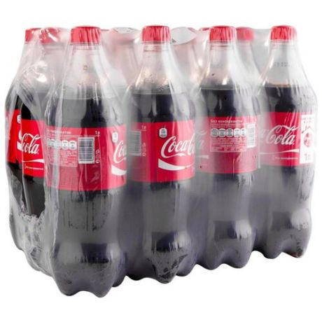 Газированный напиток Coca-Cola Classic, 1 л, 12 шт.