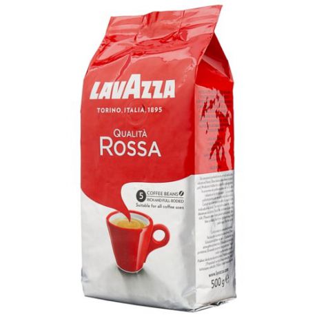 Кофе в зернах Lavazza Qualita Rossa, арабика/робуста, 500 г