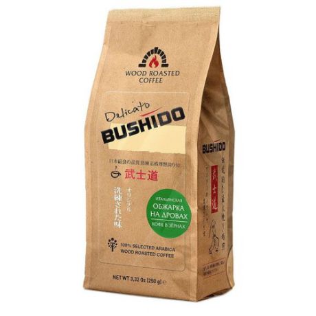 Кофе в зернах Bushido Delicato, арабика, 250 г