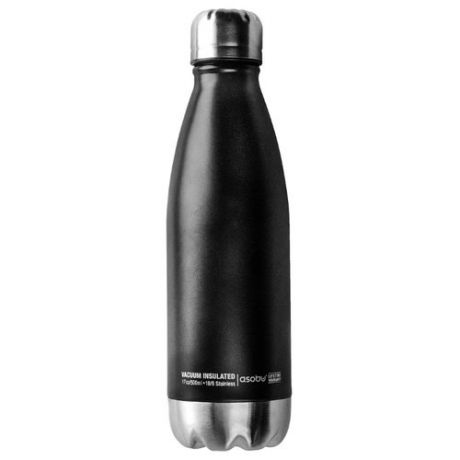 Термобутылка asobu Central park travel bottle (0,51 л) черный/серебристый