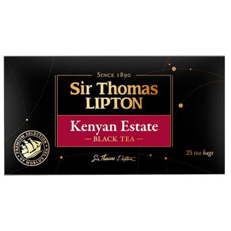 Чай черный Sir Thomas Lipton Kenyan Estate в пакетиках, 25 шт.