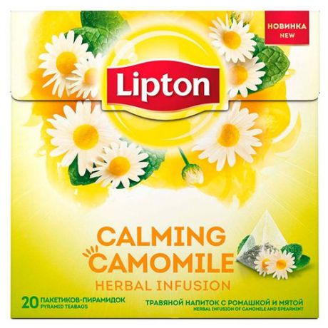 Чайный напиток травяной Lipton Calming Cаmomile в пирамидках, 20 шт.