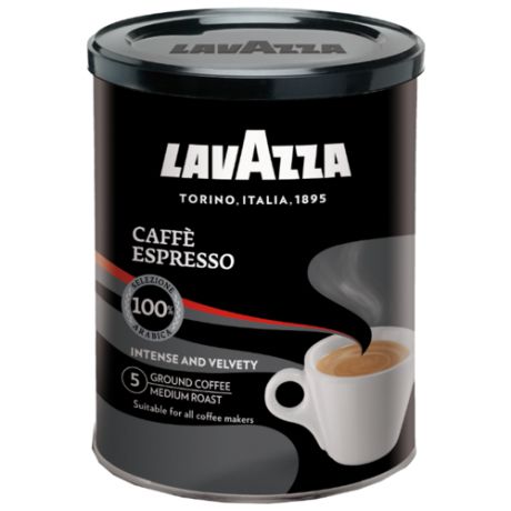 Кофе молотый Lavazza Caffe Espresso жестяная банка, 250 г