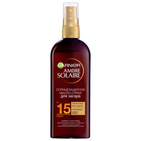 GARNIER Ambre Solaire масло-спрей для загара с маслом Карите SPF 15 150 мл