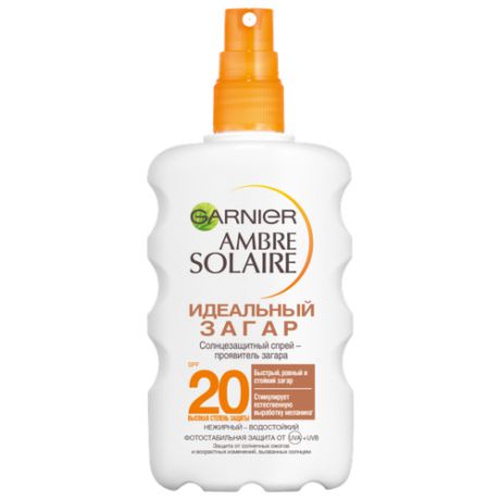 GARNIER Ambre Solaire солнцезащитный спрей Идеальный Загар SPF 20 200 мл