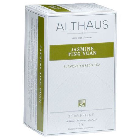Чай зеленый Althaus Jasminе Ting Yuan в пакетиках, 20 шт.