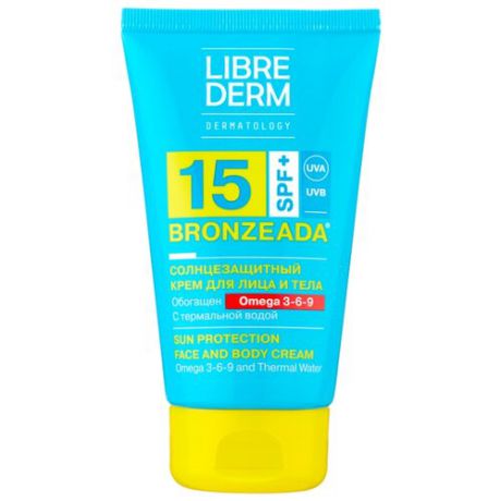 Librederm Bronzeada солнцезащитный крем для лица и тела Omega 3-6-9 SPF 15 150 мл