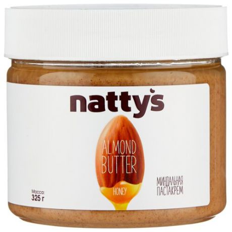 Nattys Миндальная паста-крем Honey с мёдом, 325 г