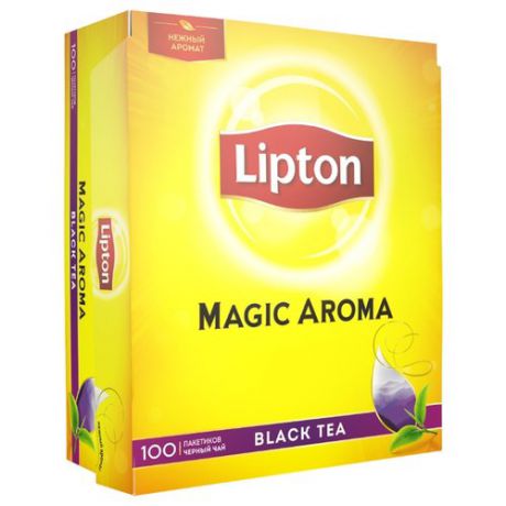 Чай черный Lipton Magic Aroma в пакетиках, 100 шт.