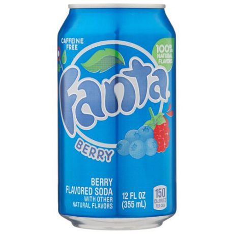 Газированный напиток Fanta Berry, США, 0.355 л
