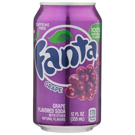 Газированный напиток Fanta Grape, США, 0.355 л