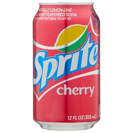 Газированный напиток Sprite Cherry, США, 0.355 л
